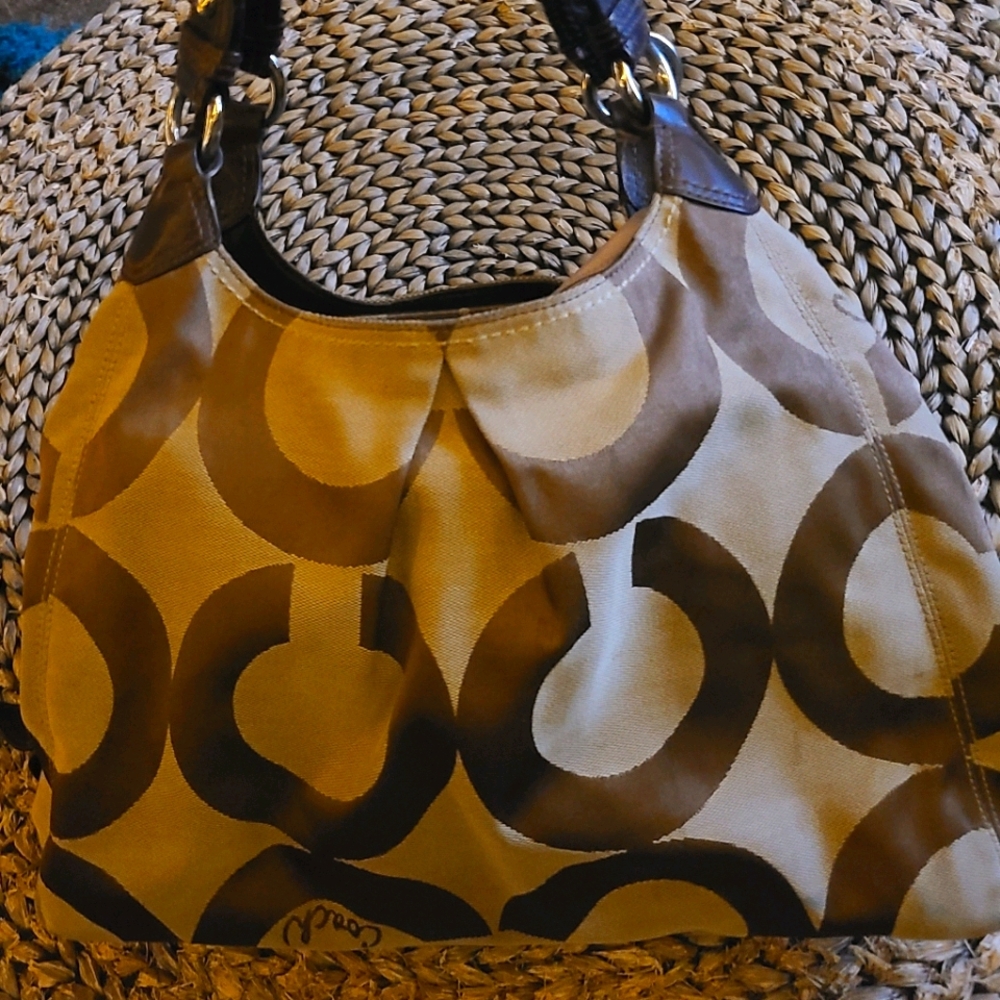 Vintage Hampton scribble coach tote bag